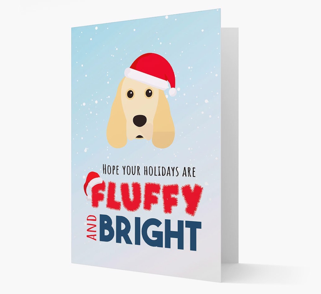 'Fluffy and Bright' - Personalised {breedFullName} Christmas Card