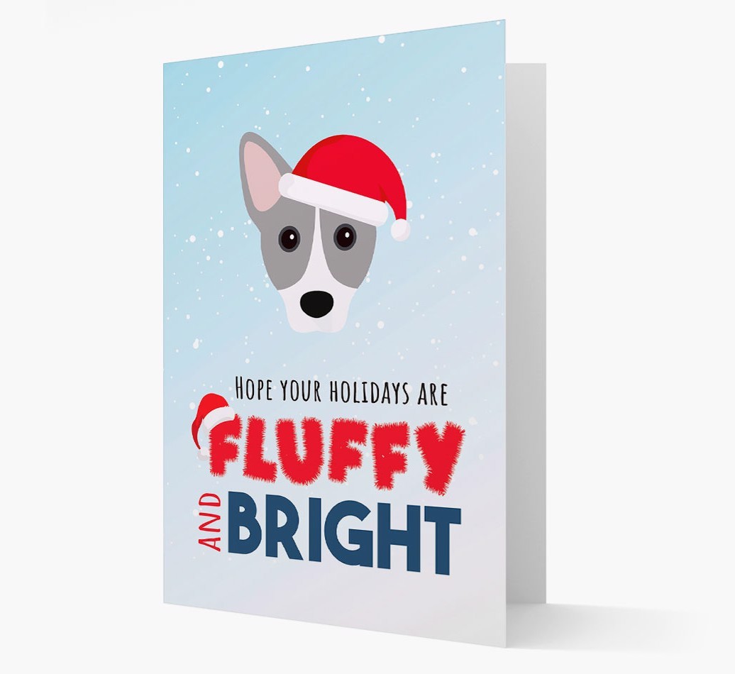 'Fluffy and Bright' - Personalized {breedFullName} Christmas Card