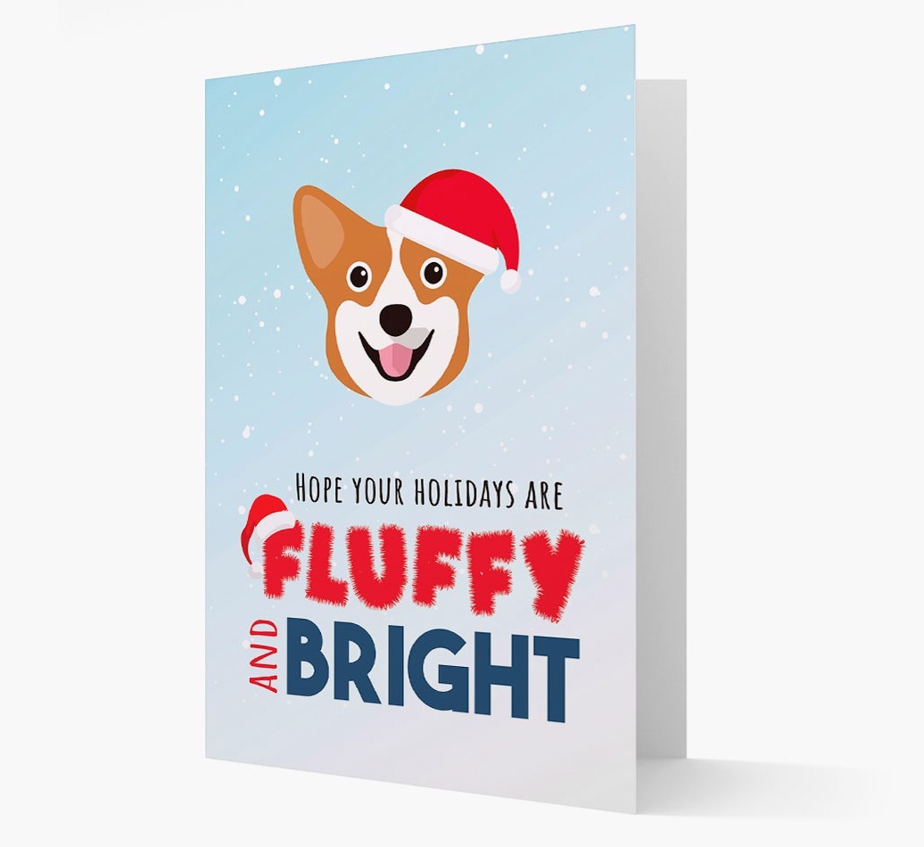 'Fluffy and Bright' - Personalized {breedFullName} Christmas Card