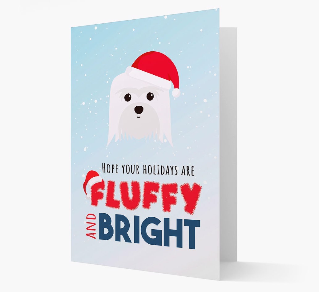 'Fluffy and Bright' - Personalised {breedFullName} Christmas Card