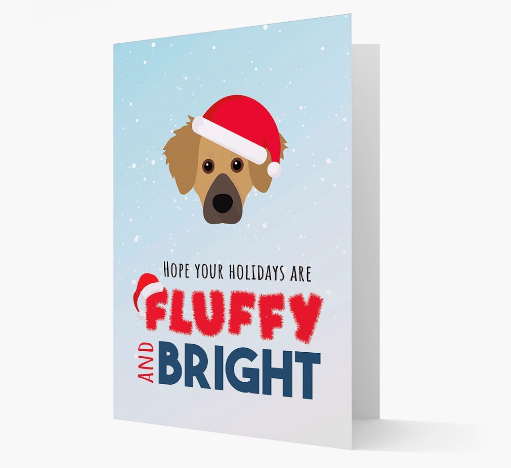 'Fluffy and Bright' - Personalised {breedFullName} Christmas Card