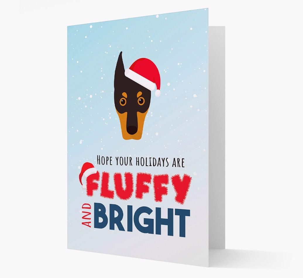 'Fluffy and Bright' - Personalised {breedFullName} Christmas Card