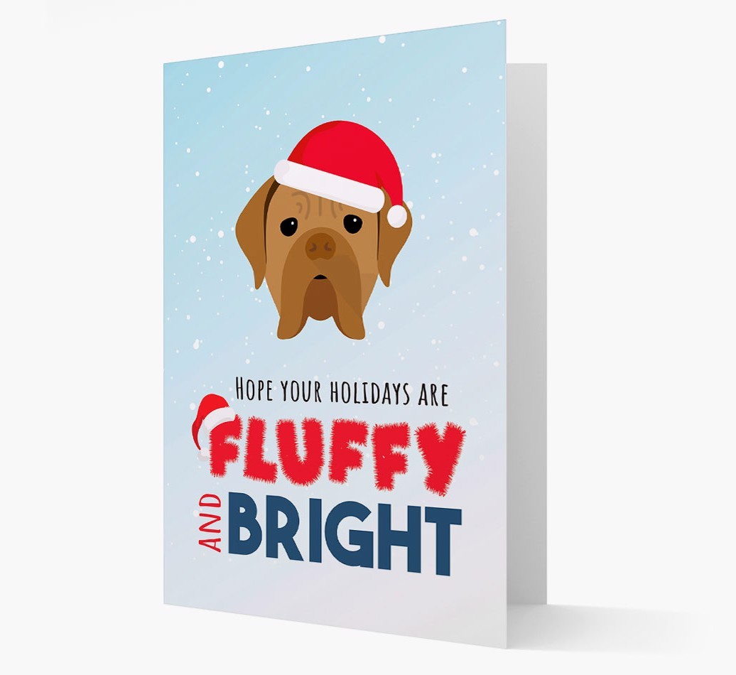 'Fluffy and Bright' - Personalised {breedFullName} Christmas Card