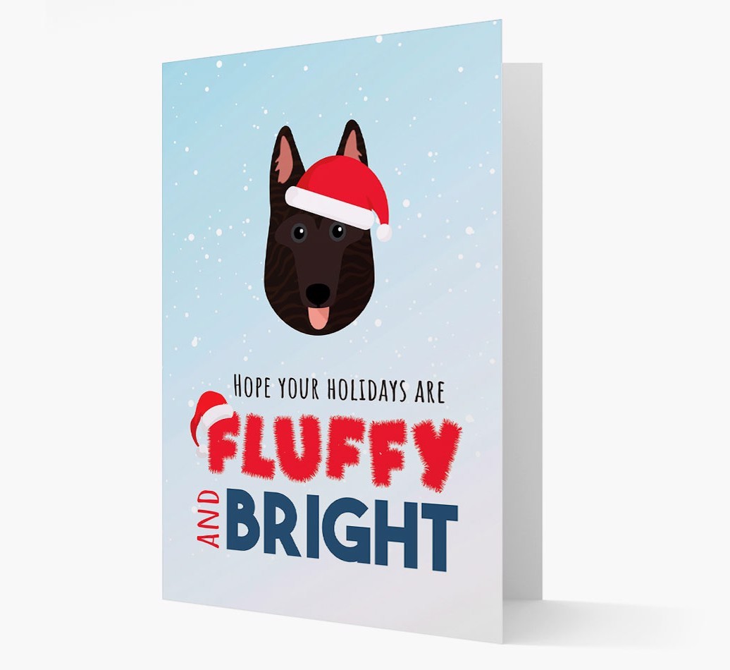 'Fluffy and Bright' - Personalized {breedFullName} Christmas Card