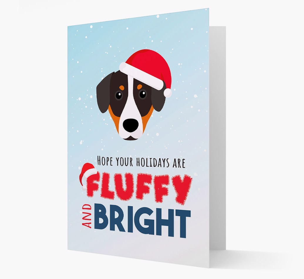 'Fluffy and Bright' - Personalized {breedFullName} Christmas Card