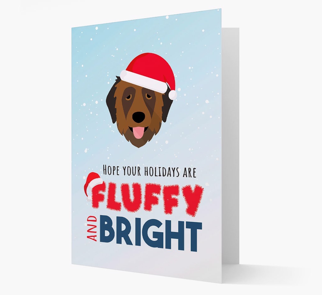 'Fluffy and Bright' - Personalised {breedFullName} Christmas Card