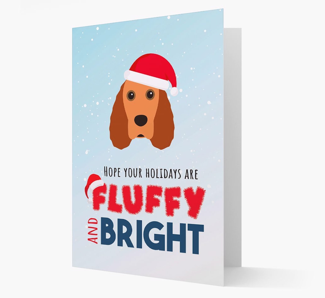'Fluffy and Bright' - Personalized {breedFullName} Christmas Card