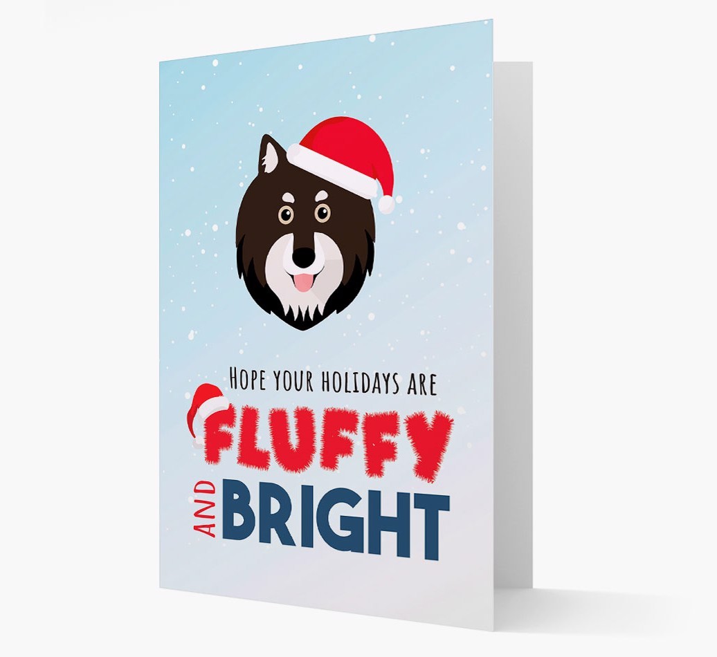 'Fluffy and Bright' - Personalized {breedFullName} Christmas Card