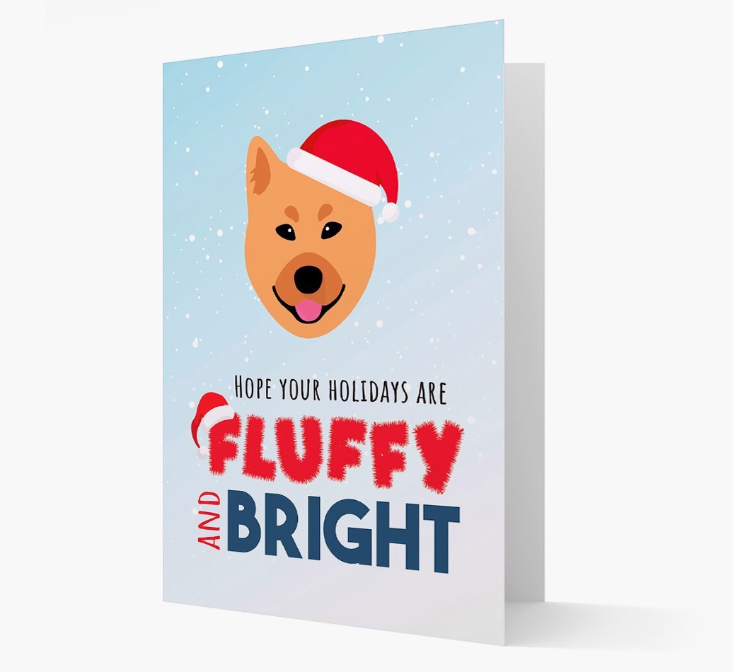 'Fluffy and Bright' - Personalized {breedFullName} Christmas Card