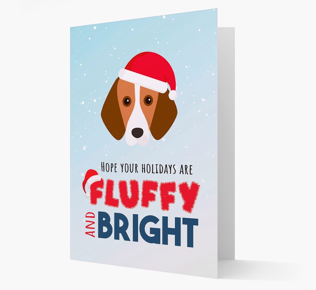 'Fluffy and Bright' - Personalized {breedFullName} Christmas Card