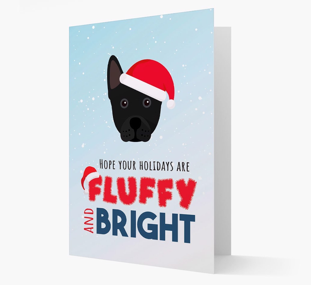 'Fluffy and Bright' - Personalized {breedFullName} Christmas Card