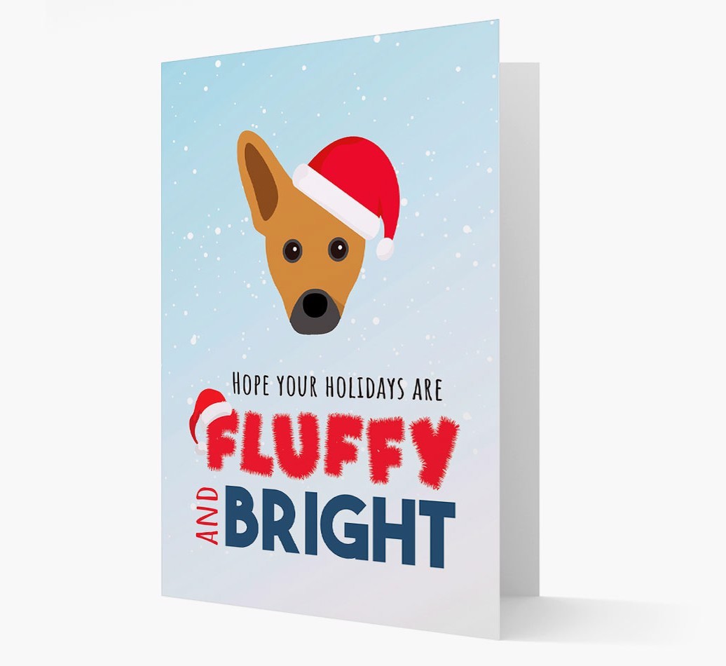 'Fluffy and Bright' - Personalized {breedFullName} Christmas Card
