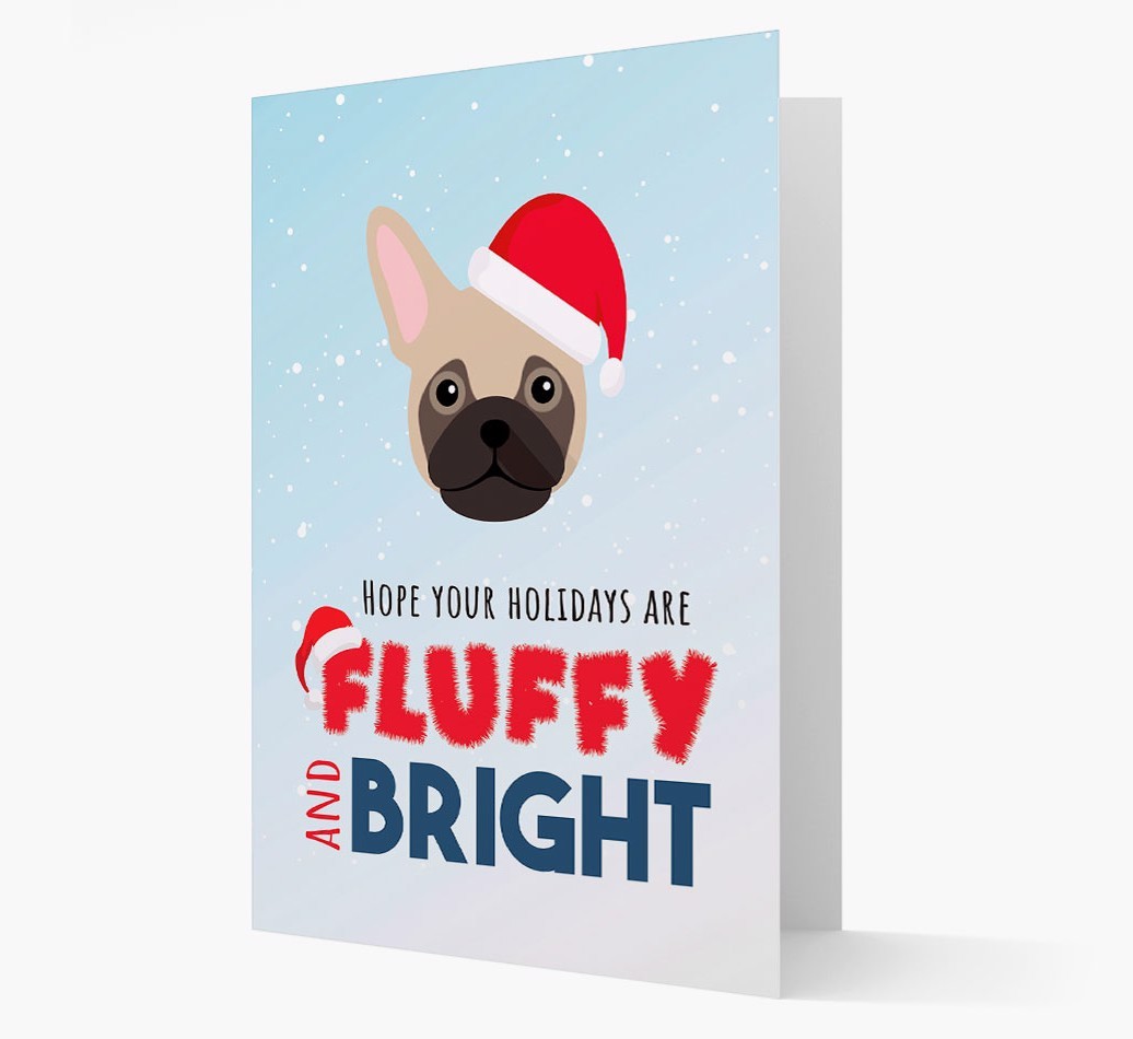 'Fluffy and Bright' - Personalised {breedFullName} Christmas Card