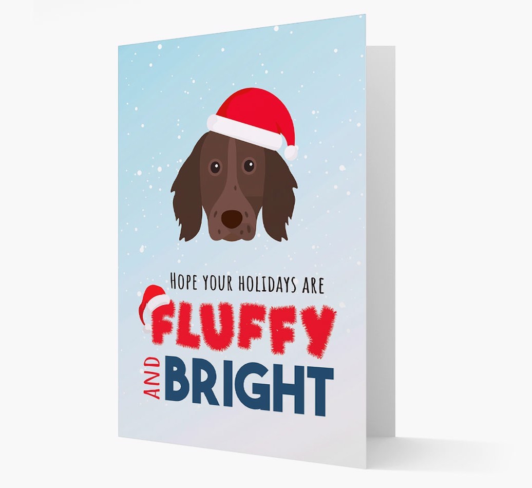'Fluffy and Bright' - Personalized {breedFullName} Christmas Card