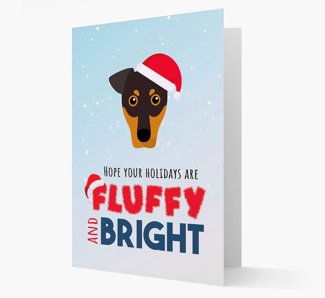 'Fluffy and Bright' - Personalised {breedFullName} Christmas Card