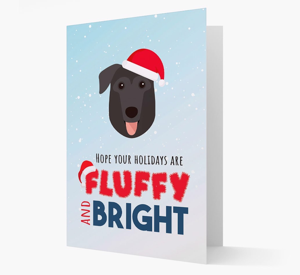 'Fluffy and Bright' - Personalized {breedFullName} Christmas Card