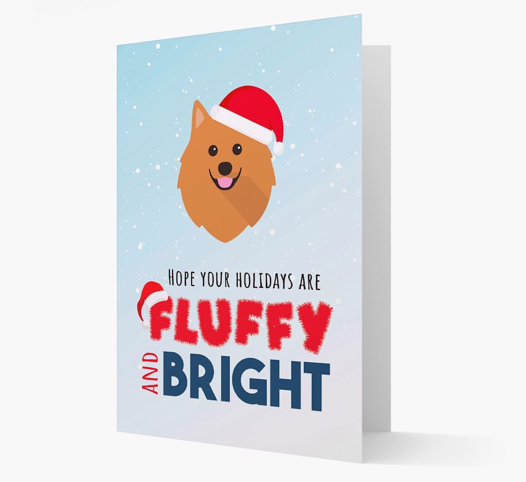 'Fluffy and Bright' - Personalised {breedFullName} Christmas Card