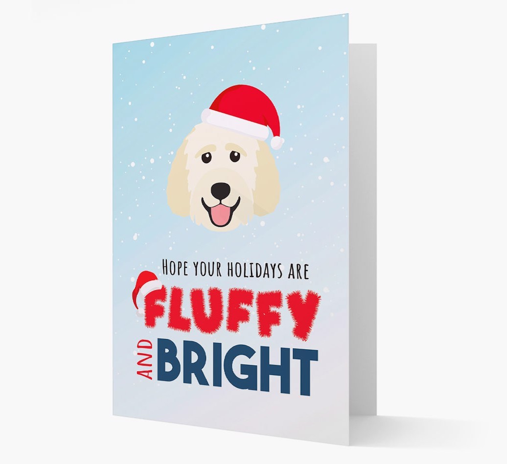 'Fluffy and Bright' - Personalized {breedFullName} Christmas Card