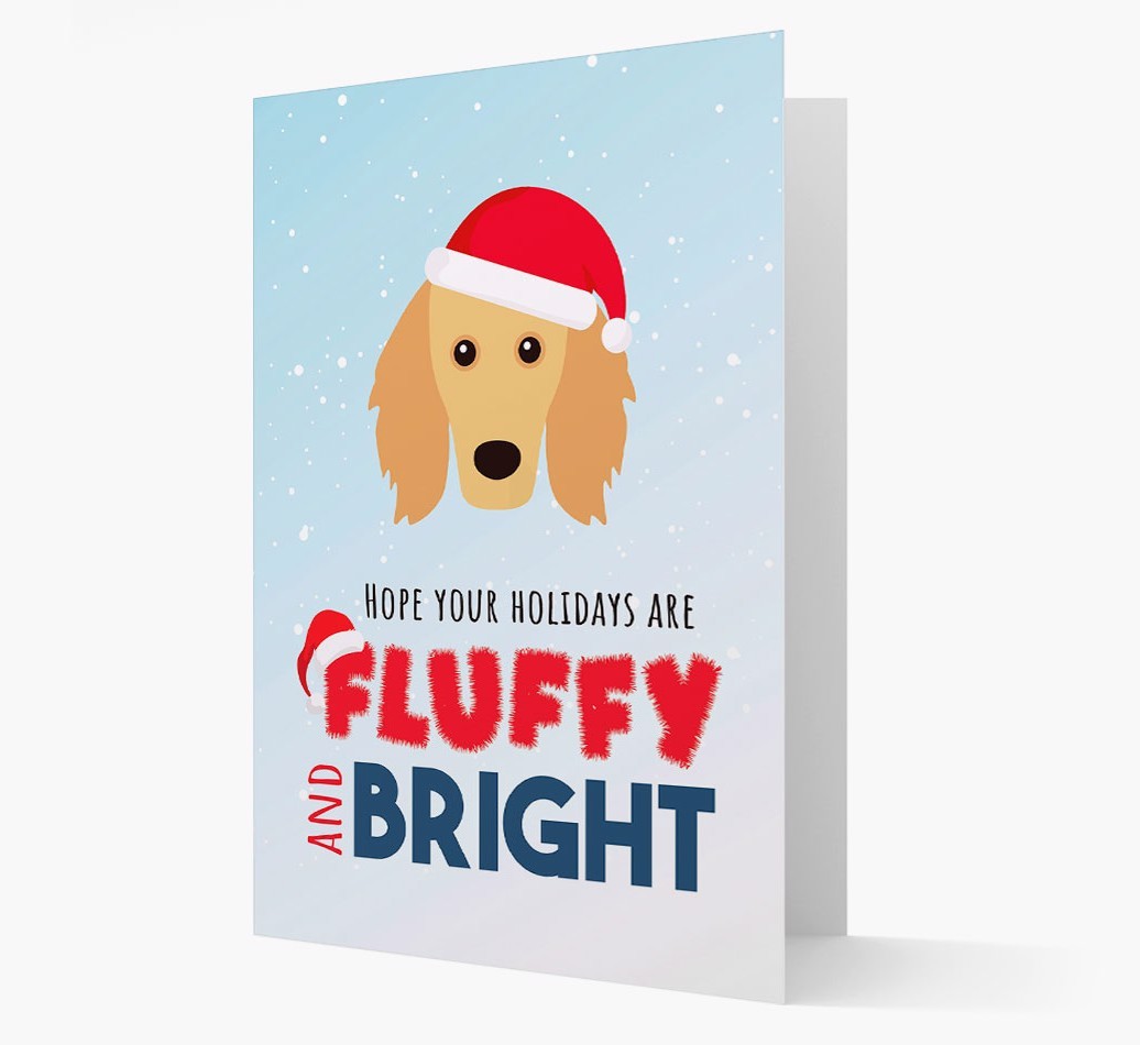 'Fluffy and Bright' - Personalized {breedFullName} Christmas Card