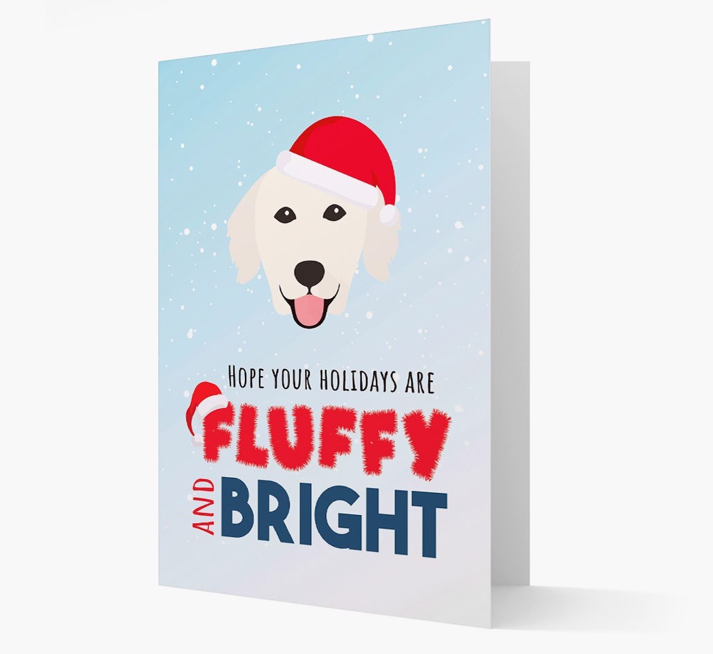 'Fluffy and Bright' - Personalized {breedFullName} Christmas Card