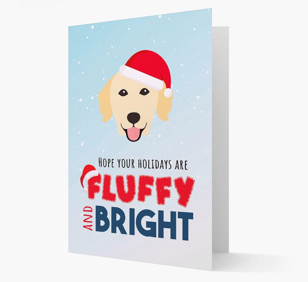 'Fluffy and Bright' - Personalized {breedFullName} Christmas Card