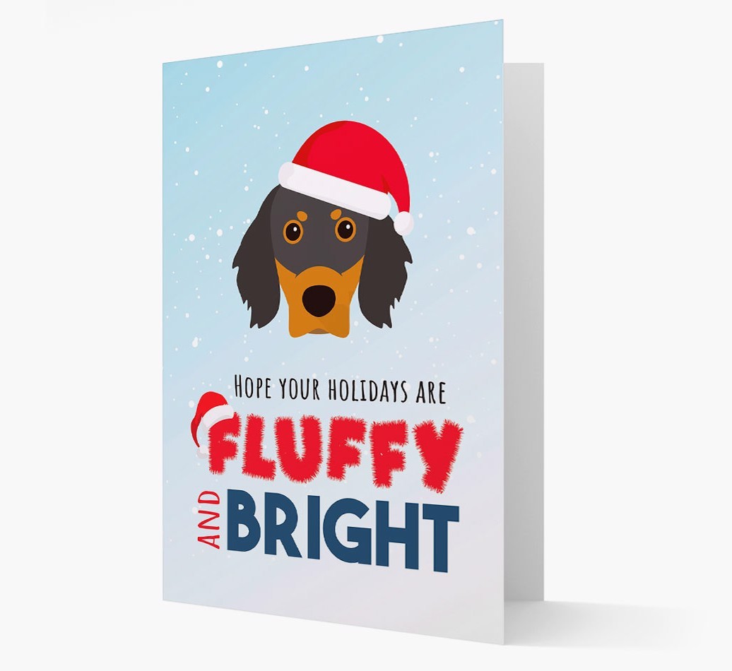 'Fluffy and Bright' - Personalized {breedFullName} Christmas Card