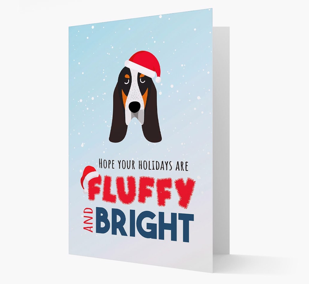 'Fluffy and Bright' - Personalized {breedFullName} Christmas Card