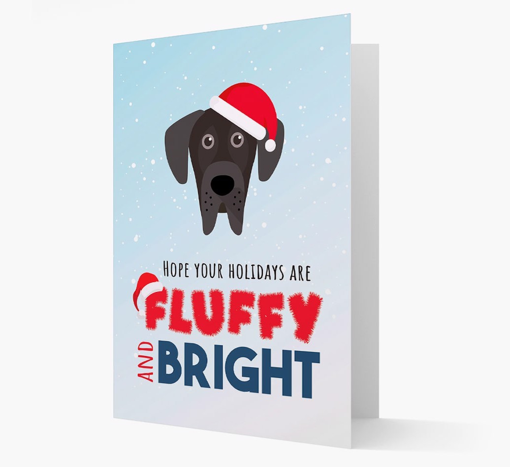 'Fluffy and Bright' - Personalized {breedFullName} Christmas Card