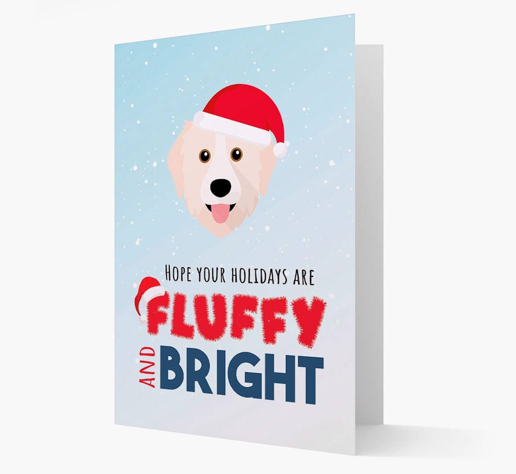 'Fluffy and Bright' - Personalized {breedFullName} Christmas Card