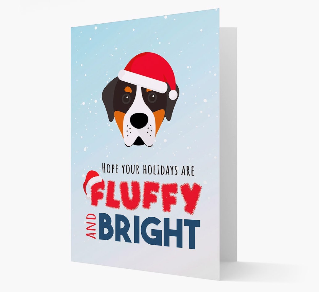 'Fluffy and Bright' - Personalized {breedFullName} Christmas Card