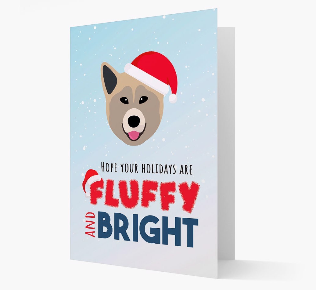 'Fluffy and Bright' - Personalised {breedFullName} Christmas Card