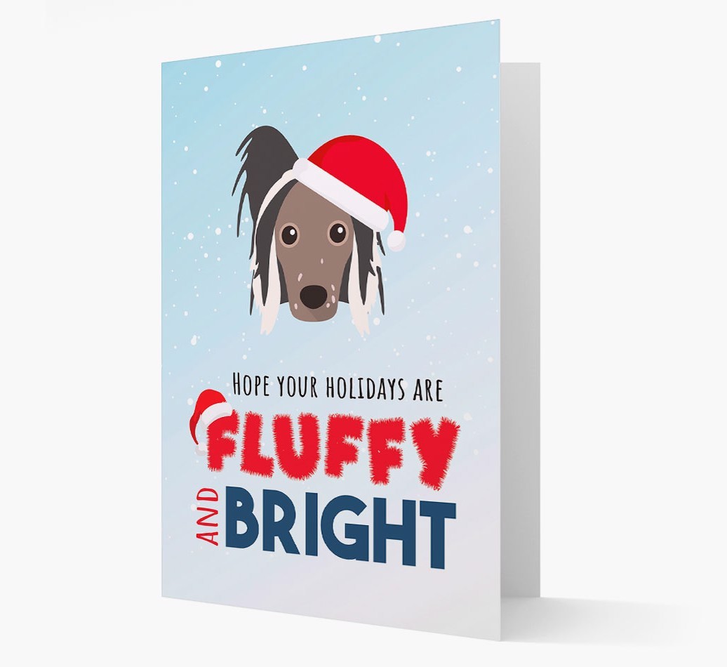 'Fluffy and Bright' - Personalized {breedFullName} Christmas Card