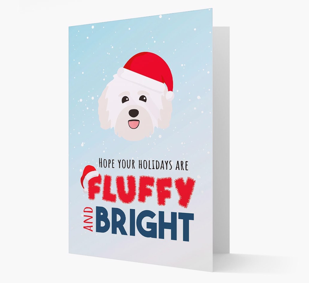 'Fluffy and Bright' - Personalized {breedFullName} Christmas Card