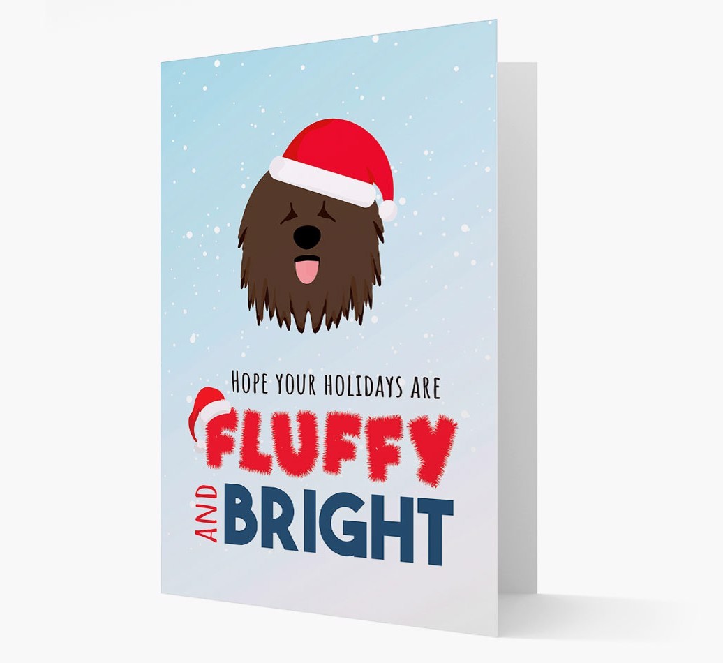 'Fluffy and Bright' - Personalized {breedFullName} Christmas Card