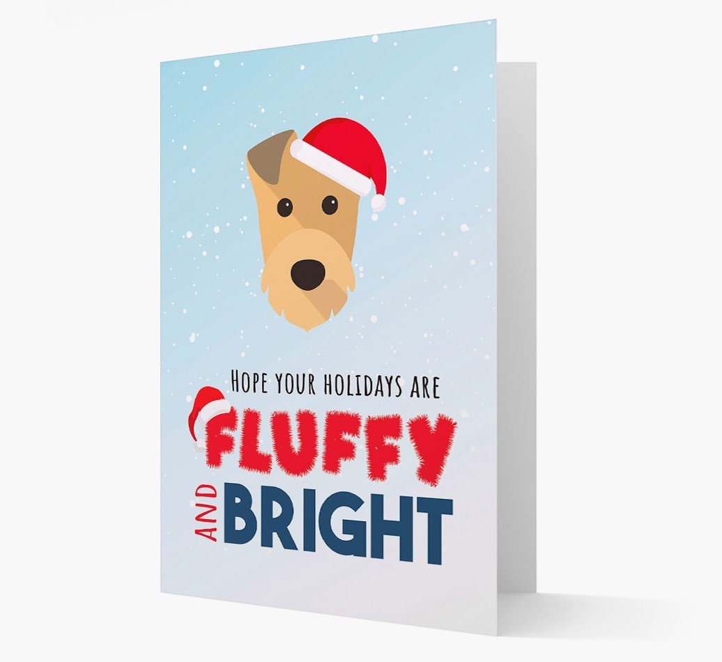'Fluffy and Bright' - Personalized {breedFullName} Christmas Card