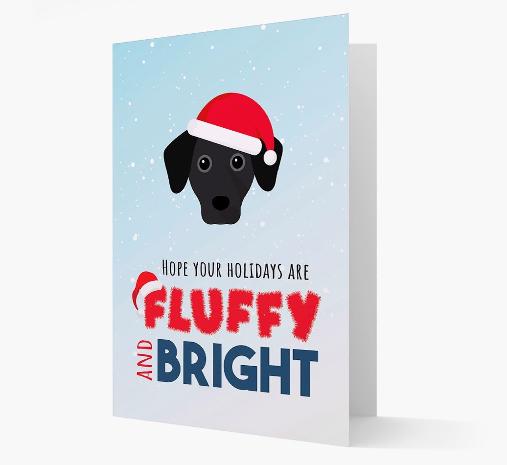 'Fluffy and Bright' - Personalized {breedFullName} Christmas Card