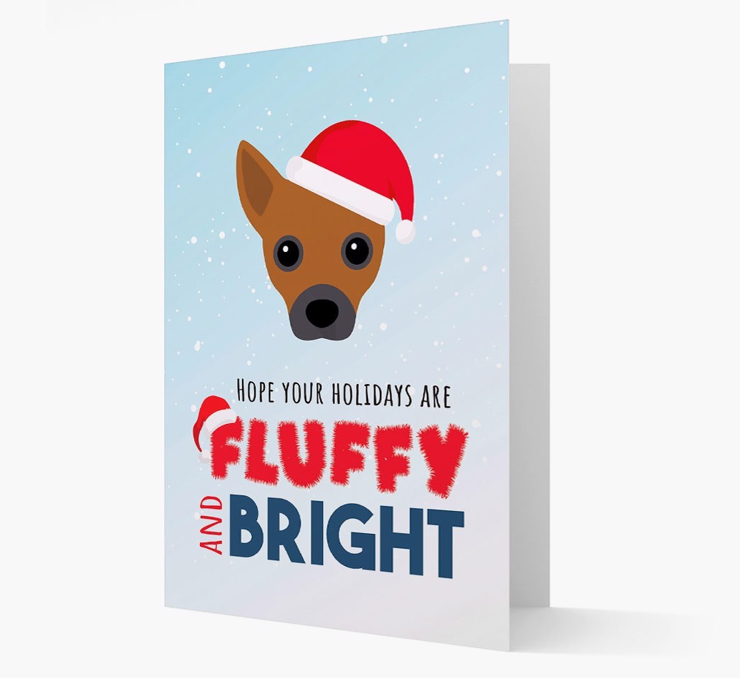 'Fluffy and Bright' - Personalized {breedFullName} Christmas Card
