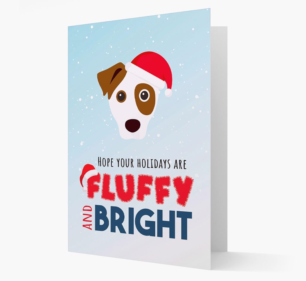 'Fluffy and Bright' - Personalized {breedFullName} Christmas Card