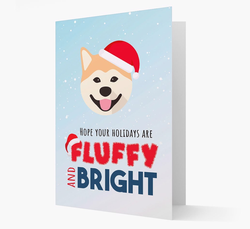 'Fluffy and Bright' - Personalized {breedFullName} Christmas Card