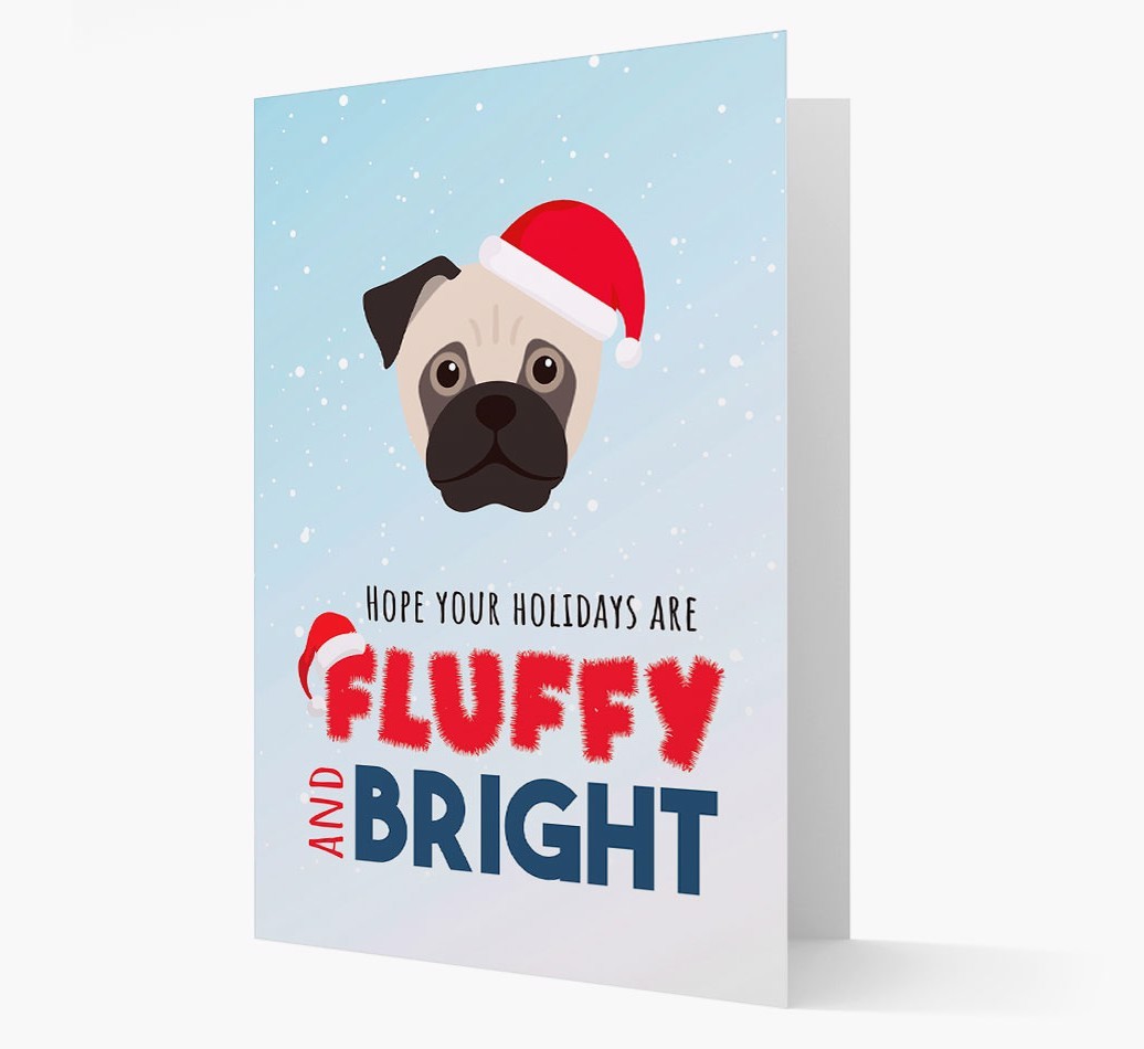 'Fluffy and Bright' - Personalized {breedFullName} Christmas Card