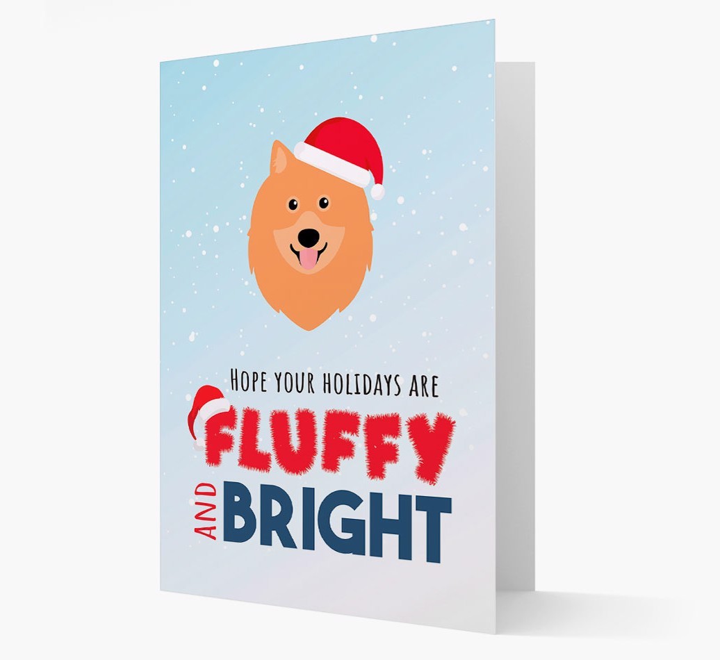 'Fluffy and Bright' - Personalized {breedFullName} Christmas Card