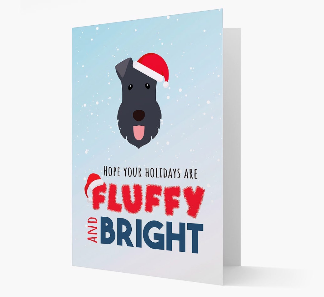 'Fluffy and Bright' - Personalized {breedFullName} Christmas Card