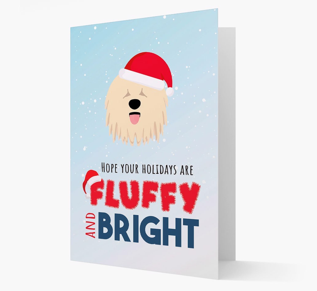 'Fluffy and Bright' - Personalized {breedFullName} Christmas Card