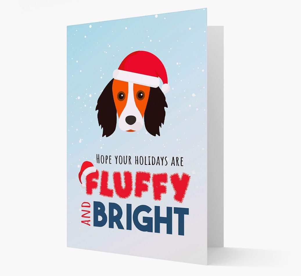 'Fluffy and Bright' - Personalized {breedFullName} Christmas Card