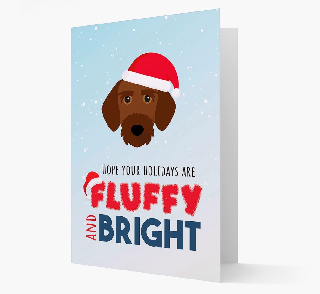 'Fluffy and Bright' - Personalised {breedFullName} Christmas Card