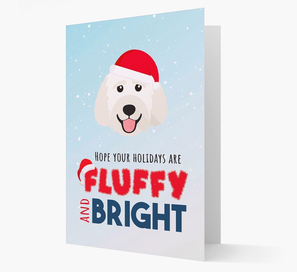 'Fluffy and Bright' - Personalized {breedFullName} Christmas Card