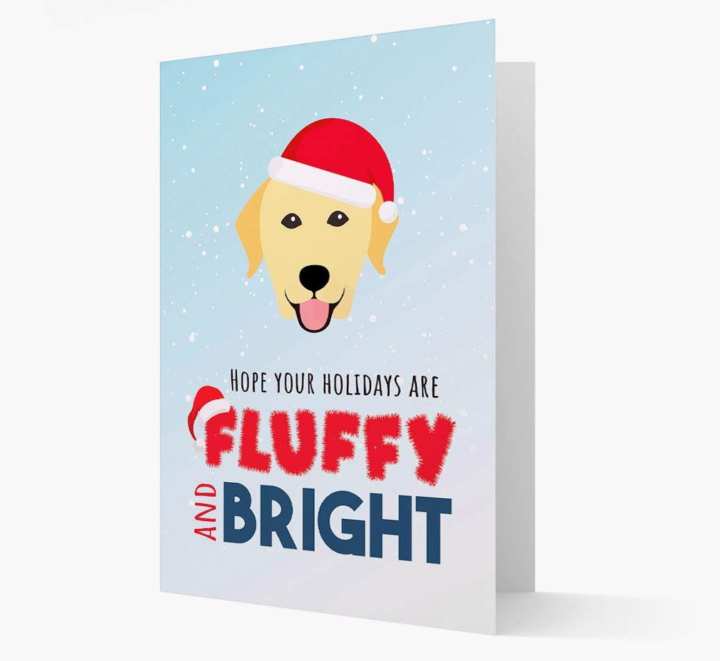 'Fluffy and Bright' - Personalized {breedFullName} Christmas Card