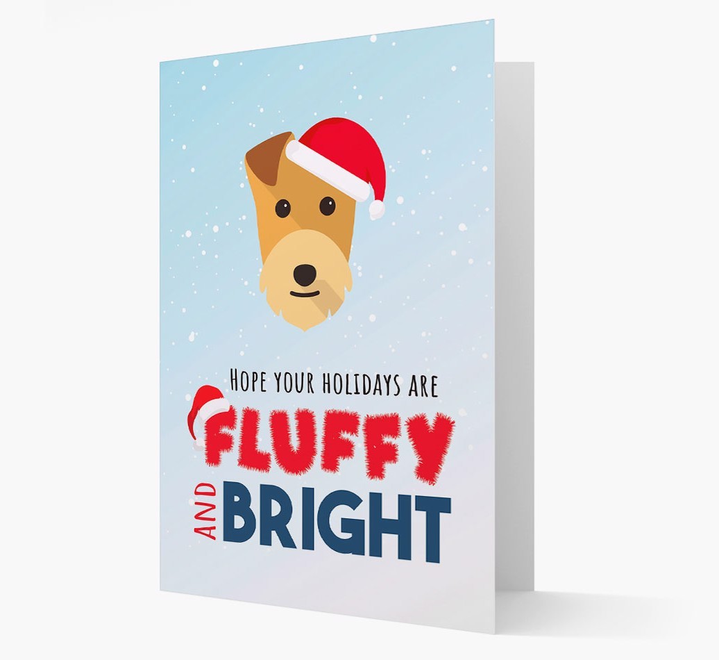 'Fluffy and Bright' - Personalized {breedFullName} Christmas Card
