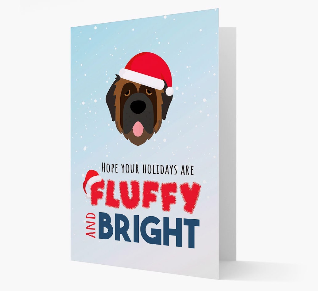 'Fluffy and Bright' - Personalized {breedFullName} Christmas Card