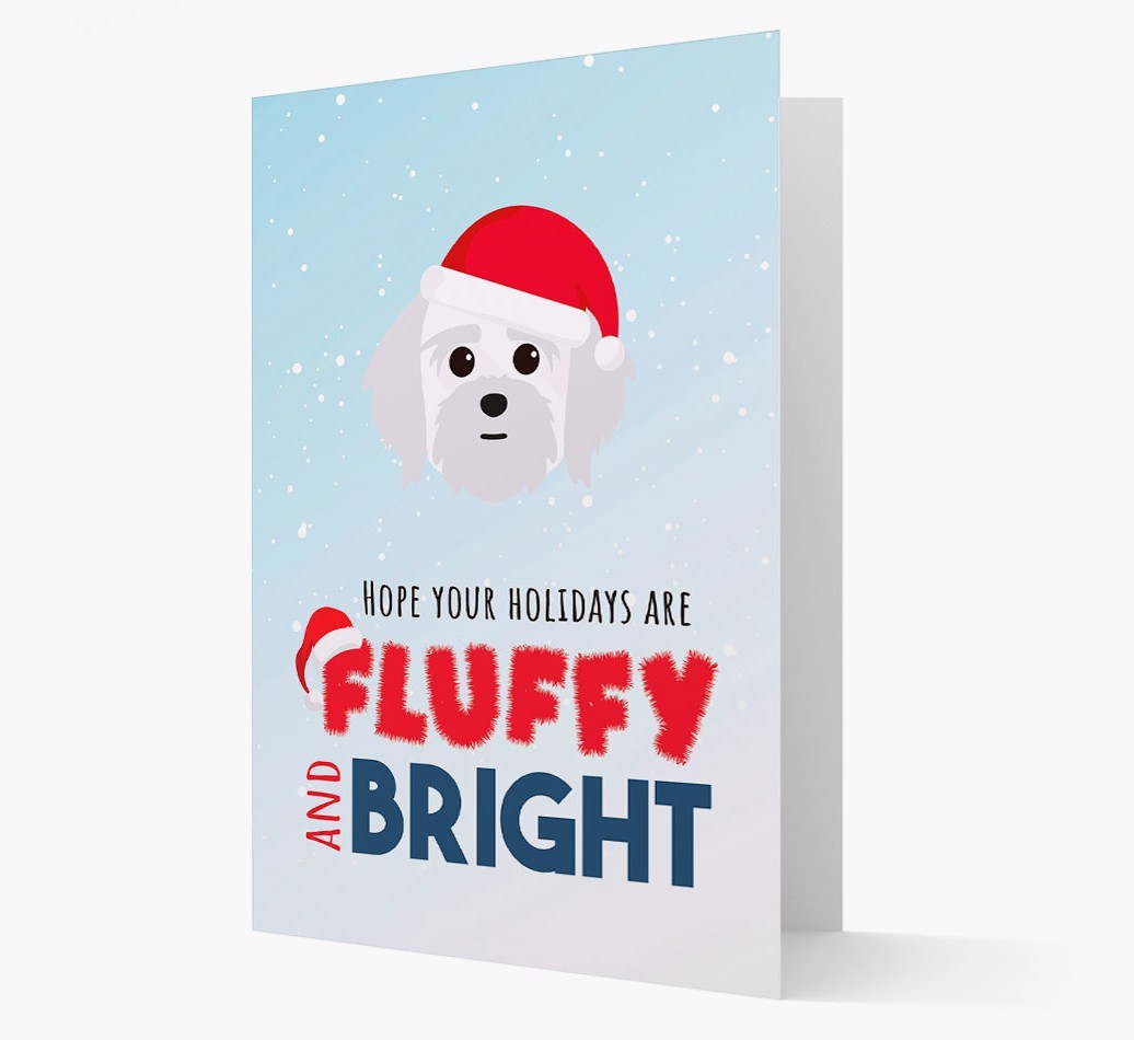 'Fluffy and Bright' - Personalised {breedFullName} Christmas Card